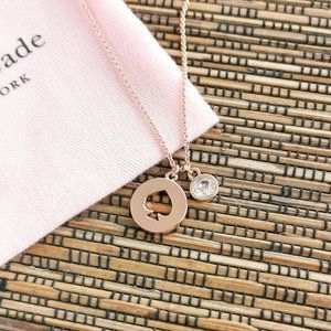 Kate Spade Spot The Spade Necklace Rose Gold